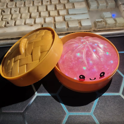 Glitter Dumpling Squishies Toy Set with Box Colorful Simulation Dumpling Sensory Stress Relief Balls for Kids Gift